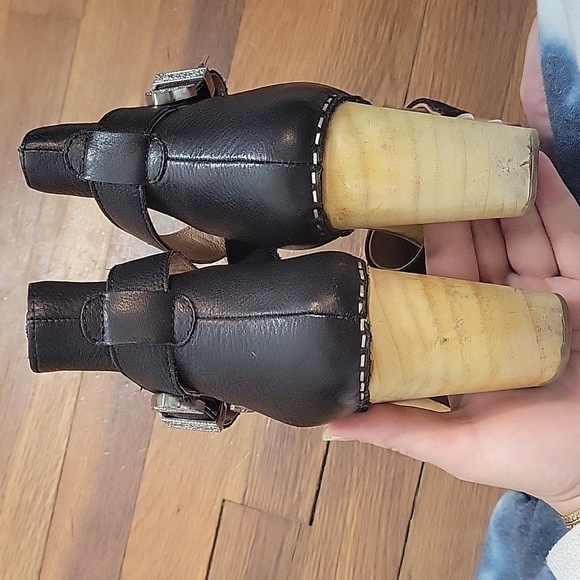 Free People Andorra Black Western Clog-Size 37 - Picture 10 of 16